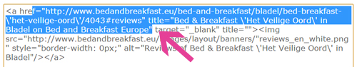 Review banner of Bedandbreakfast.eu